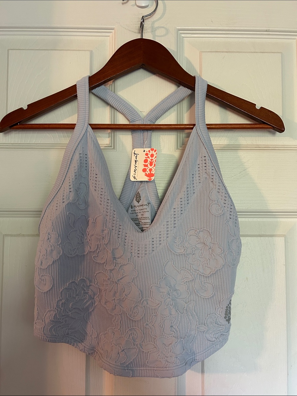FP Movement by Free People Powder Blue Lace Bralette